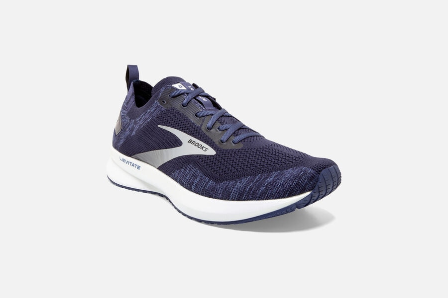 Brooks Levitate 4 Road Loopschoenen Heren - Donkerblauw/Grijs/Wit - 715803KPL